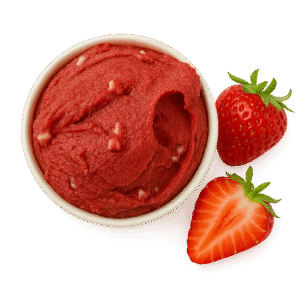 Fragola Sorbetto de morangos frescos.
